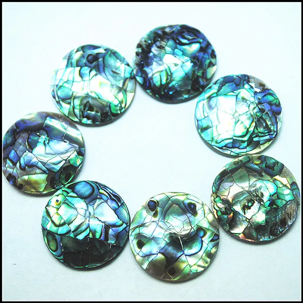 10 шт. натуральный Абалон ракушка бусины кабошоны круглой формы Размер 20 мм