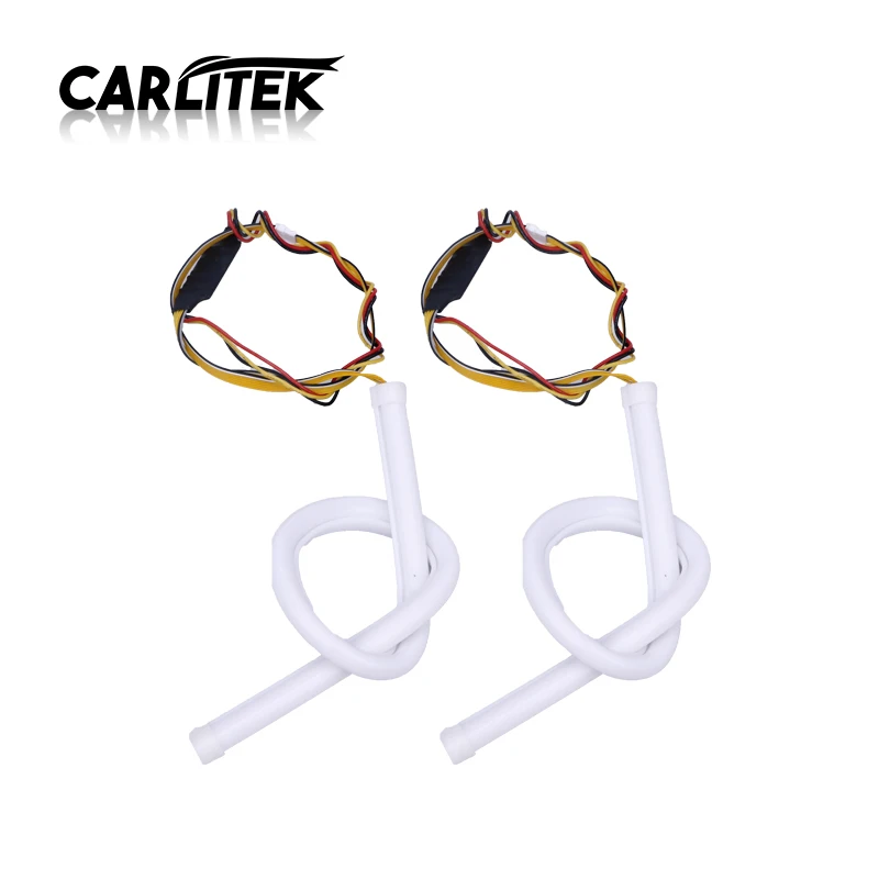 CARLitek 30/45/60 см Led DRL полоса белый желтый течет ходовой индикатор лампа указателя
