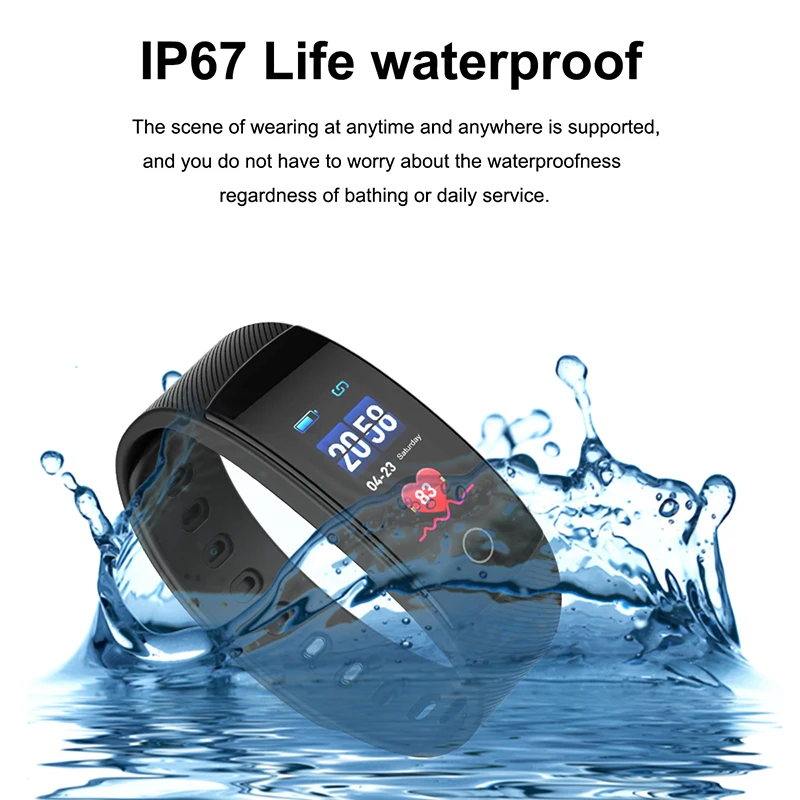 LYMOC QS80 плюс здоровье Браслеты Спорт Bluetooth браслет монитор сердечного ритма крови