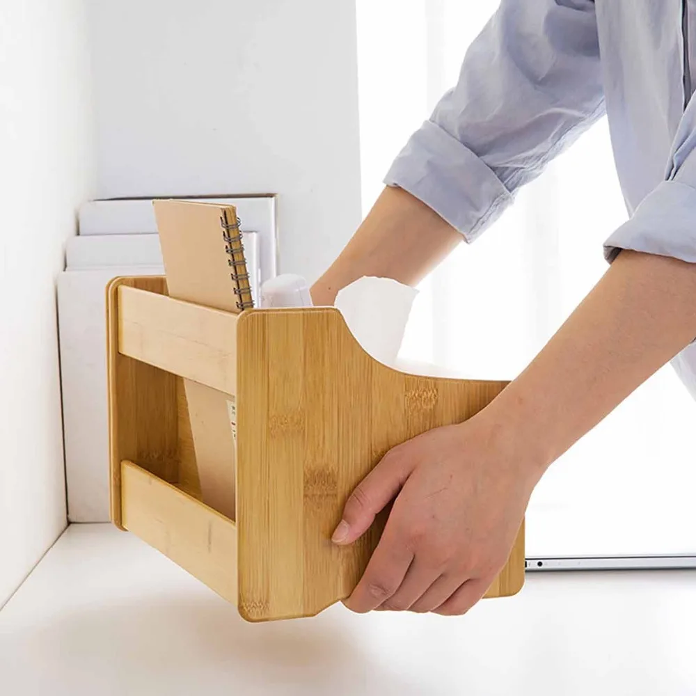 Настольный ящик для хранения сделай сам органайзер большой емкости файлов и