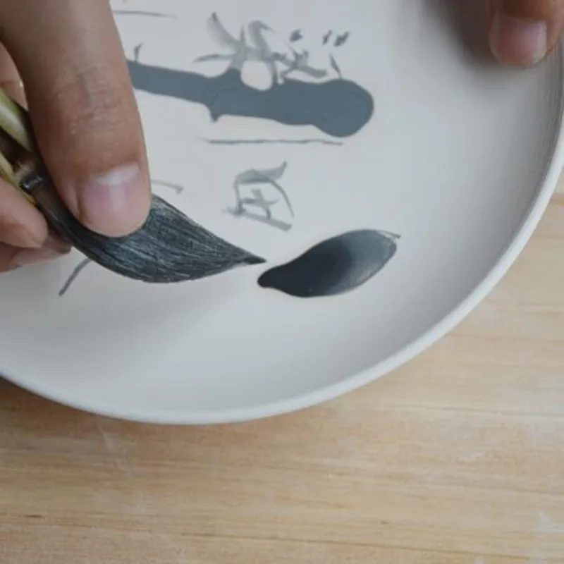 Синяя и белая кисть для курицы ручка подводной глазури смешанная вода мягкая