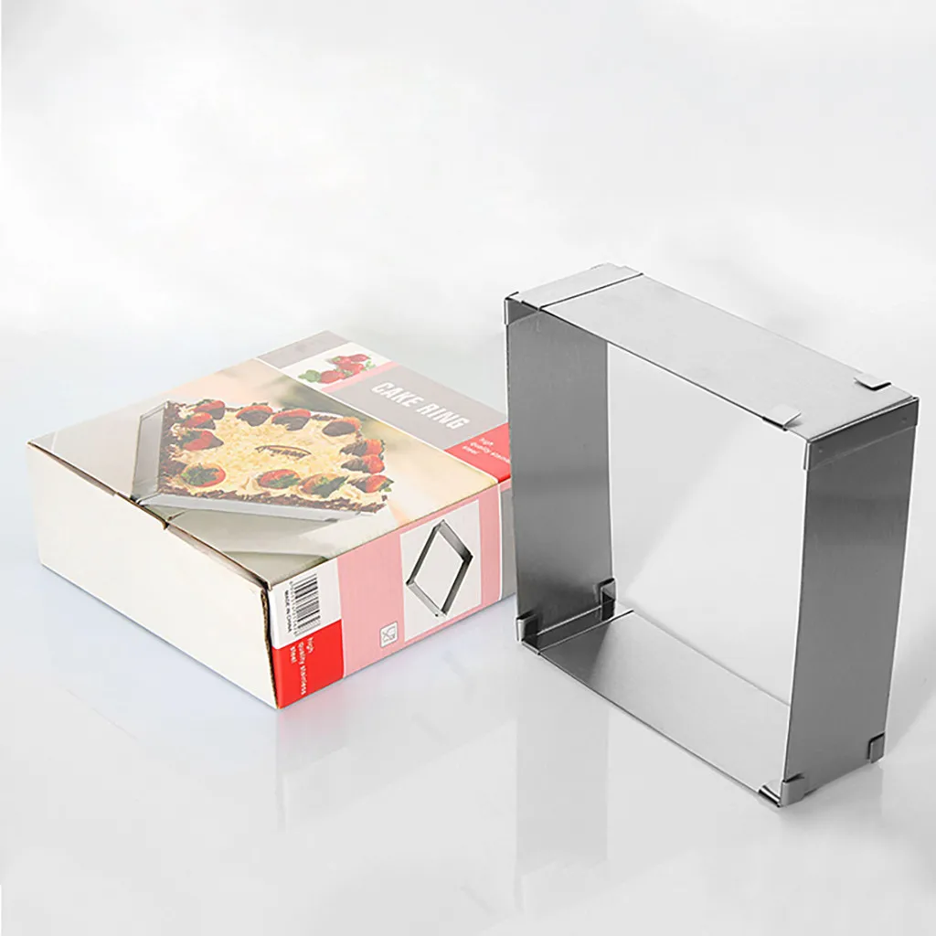 Прямая поставка Регулируемая форма 16 30 из нержавеющей стали для торта и Мусса