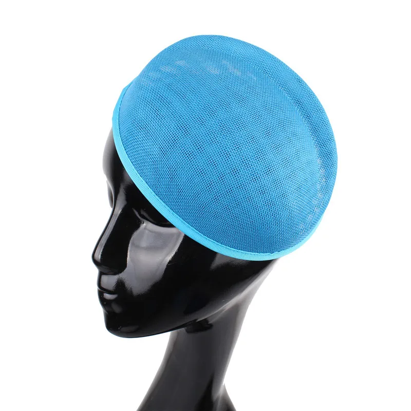 sea blue Многоцветные 16*19 см имитация Sinamay вуалетки база DIY аксессуары для волос Коктейльные головные уборы Свадебные millinery gril Свадебная шляпка - Цвет: sea blue