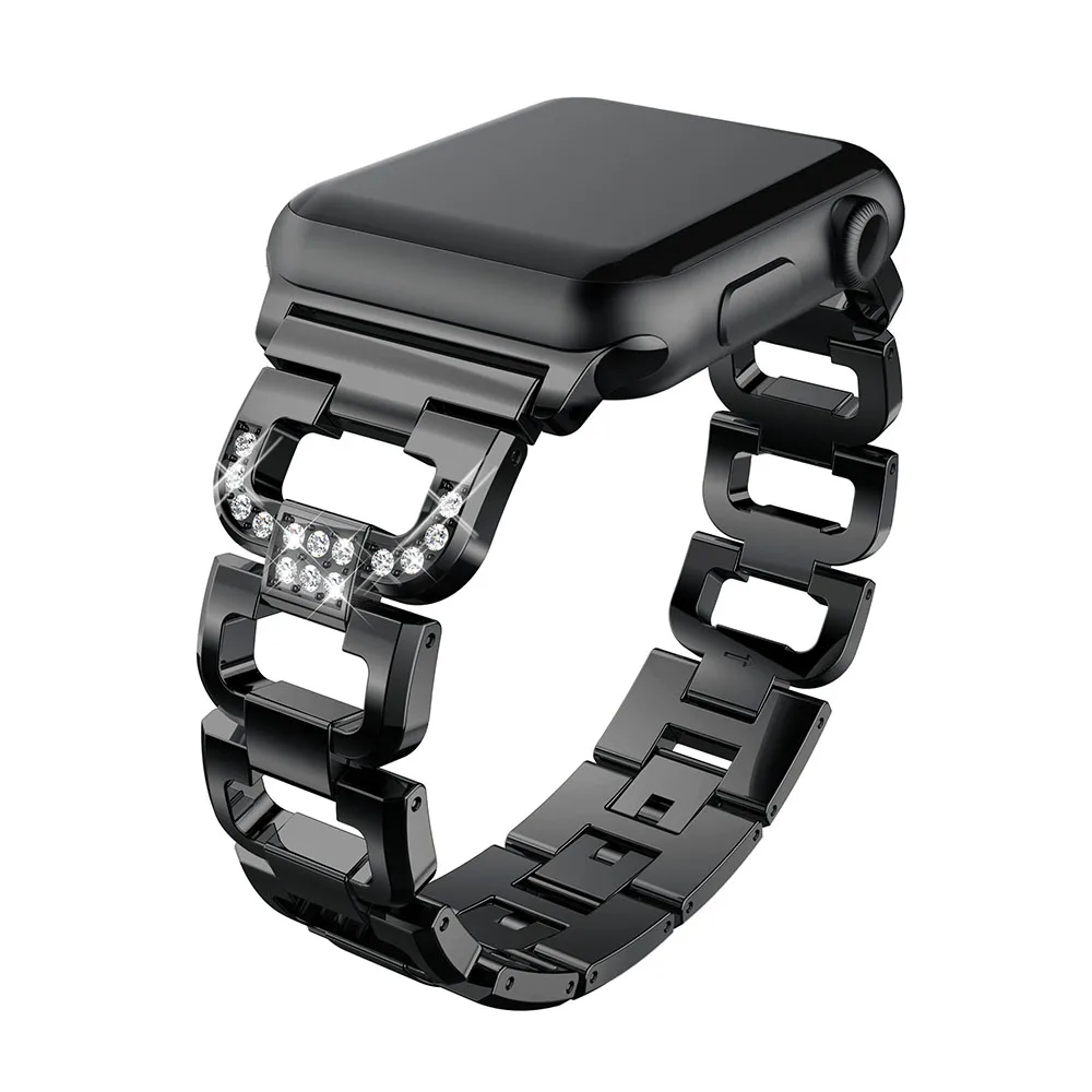 Ремешок из нержавеющей стали для Apple Watch Band 38 мм 40 42 44 браслет iWatch 6 5 4 3 2 1 SE модные