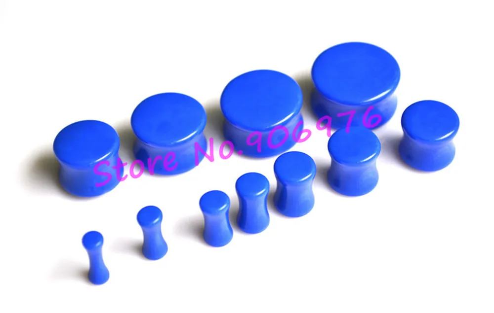 Двойные расклешенные затычки для ушей туннель тела Акриловые Неоновые Серьги