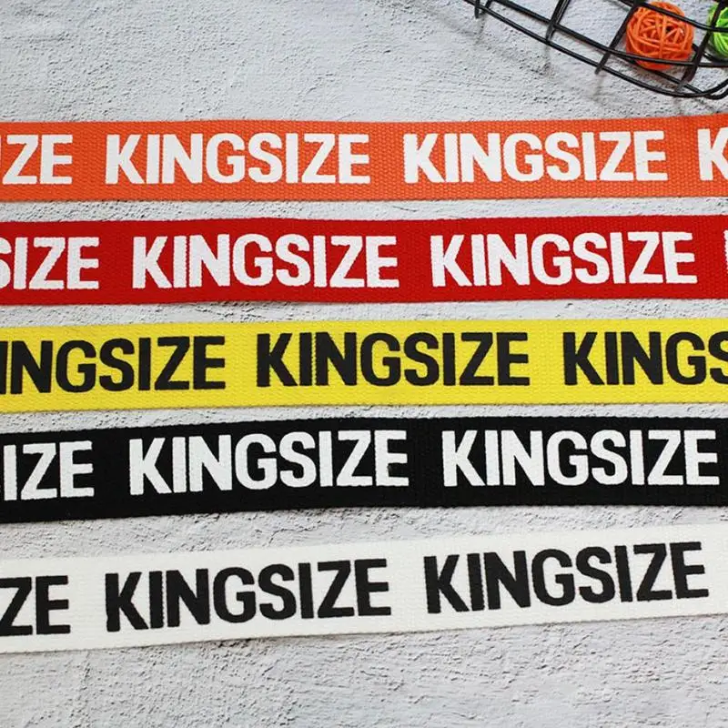 KINGSIZE женский ремень Харадзюку с красным буквенным принтом модный унисекс двойной D Кольцо холщовый ремень женские длинные ремни
