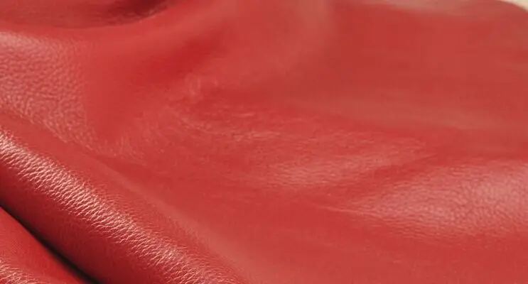 Красная Мягкая натуральная текстура личи из коровьей кожи цельная|leather piece|cow