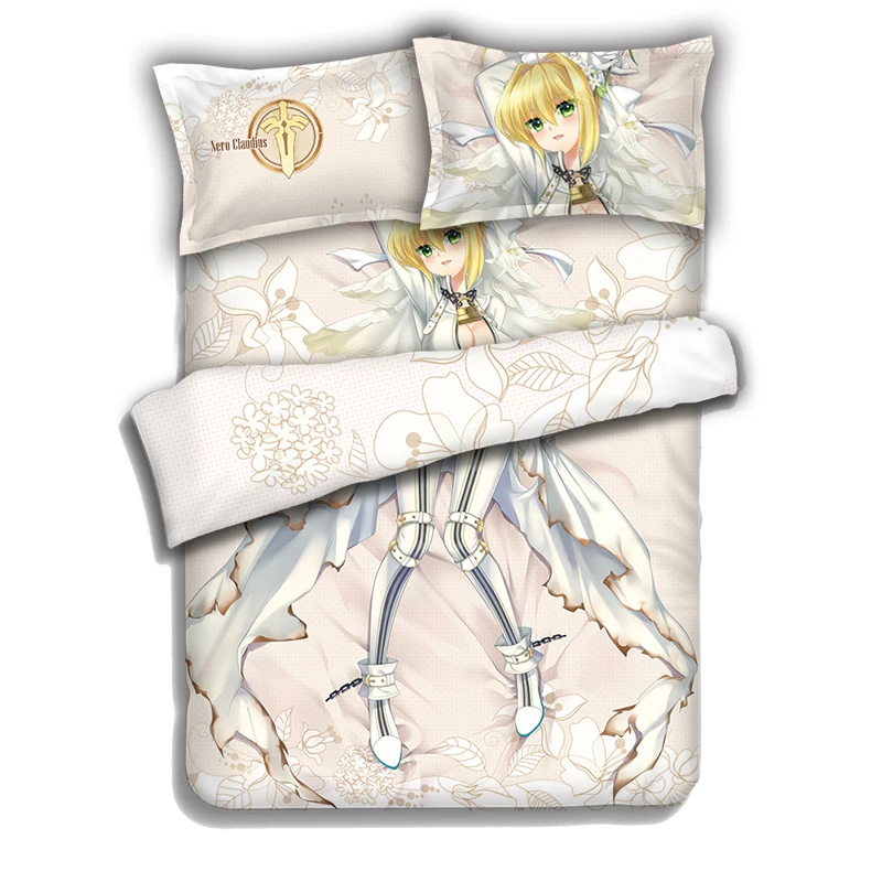 

Japanese Anime Fate Bedding Sheet Bedding Sets Bedcover Pillow Case 4PCS