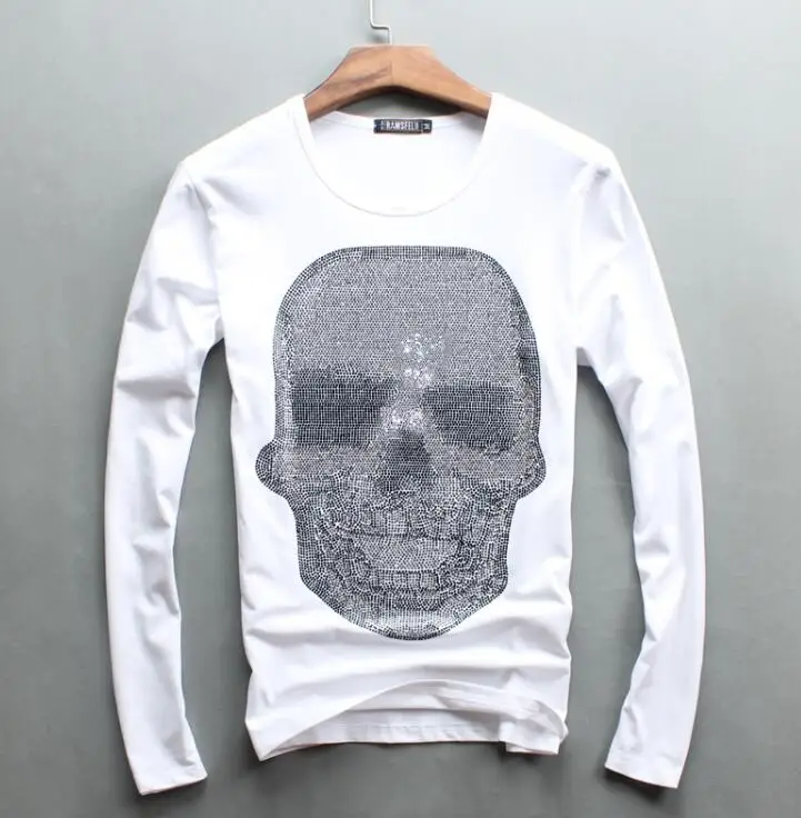 long sleeve Slim Fit футболка с длинным рукавом для мужчин хлопок дизайн горячая распродажа - Цвет: long sleeve