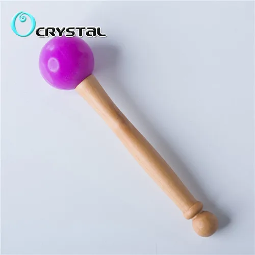 Purple Семь цветной каучук нападающий резиновый молоток для игры кристалл поющая чаша - Цвет: Purple
