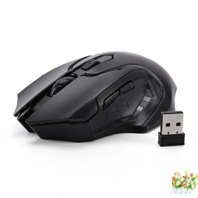 Черный/синий практичная 2 4 ГГц USB оптическая Беспроводной игровой Мышь