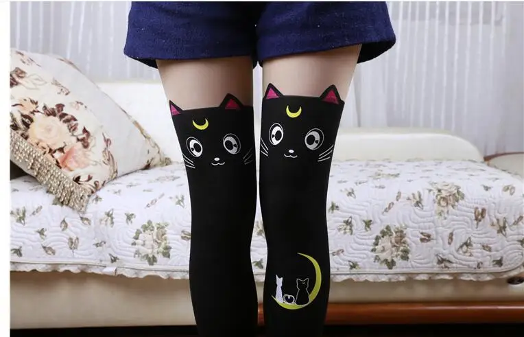 10 шт./лот! Оптовая продажа! Японские Аниме поддельные Высокие Колготки до бедра