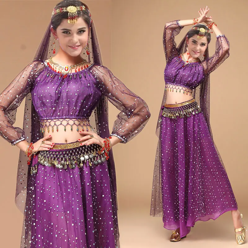 4 шт./комплект Женский костюм для танца живота|belly dance costume set|belly costumesgypsy |