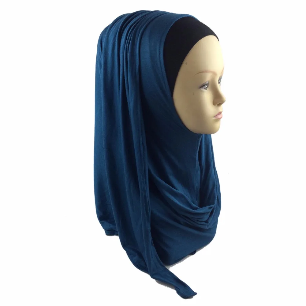 Трикотажная шаль Хиджаб без шнуровки шали простые amira hijabs шарф из хлопкового