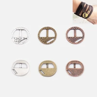 10pcs fashion jewelry tibetan silvercopperbronze hammered buckle clasps for 5mm 8mm flat leather cord bracelet jewelry making