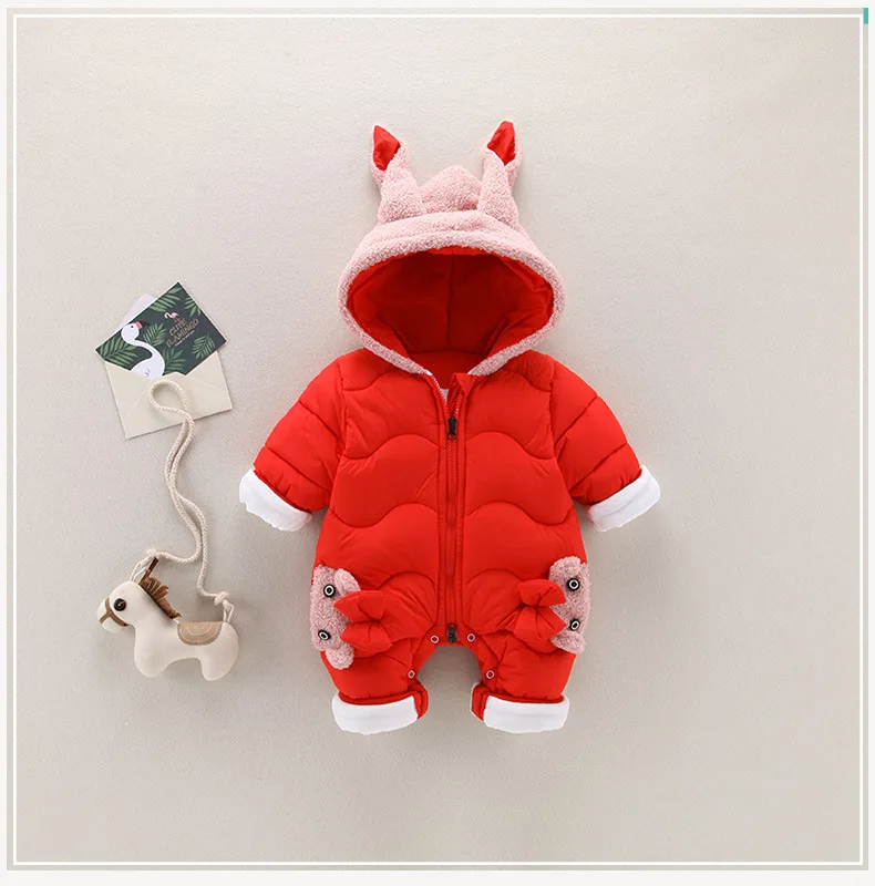Новорожденных Для маленьких мальчиков/Одежда для девочек Термальность зимний