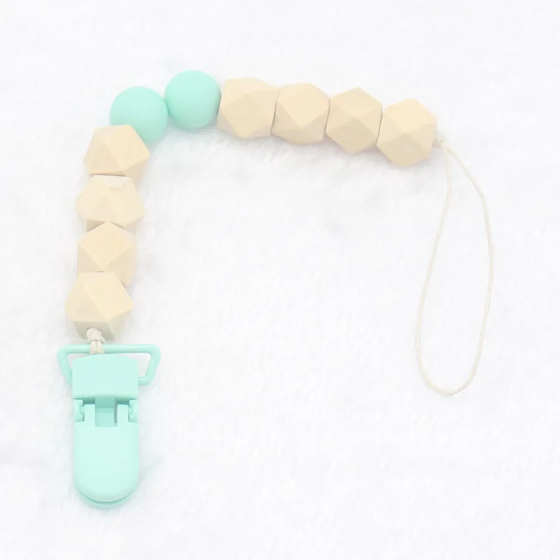 Деревянная пустышка с зажимом деревянная бусина держатель для соски пустышки