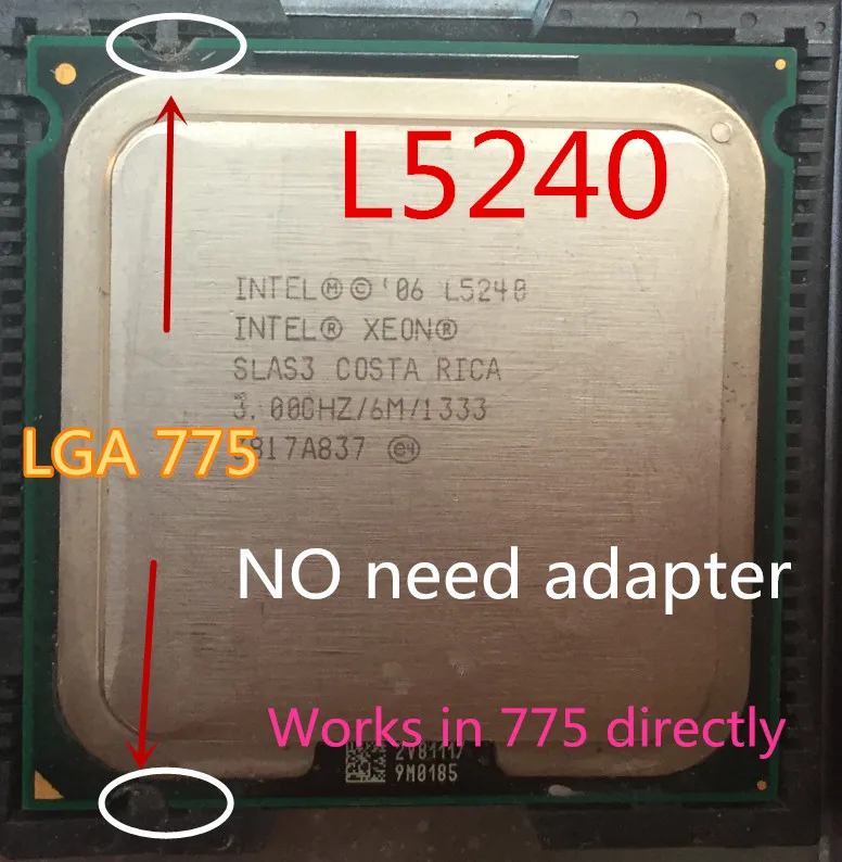 Процессор INTEL L5240 l5240 3 0 ГГц/6 МБ/1333 МГц аналогичный процессору LGA775 Core 2 Dual E8600 8500 8400