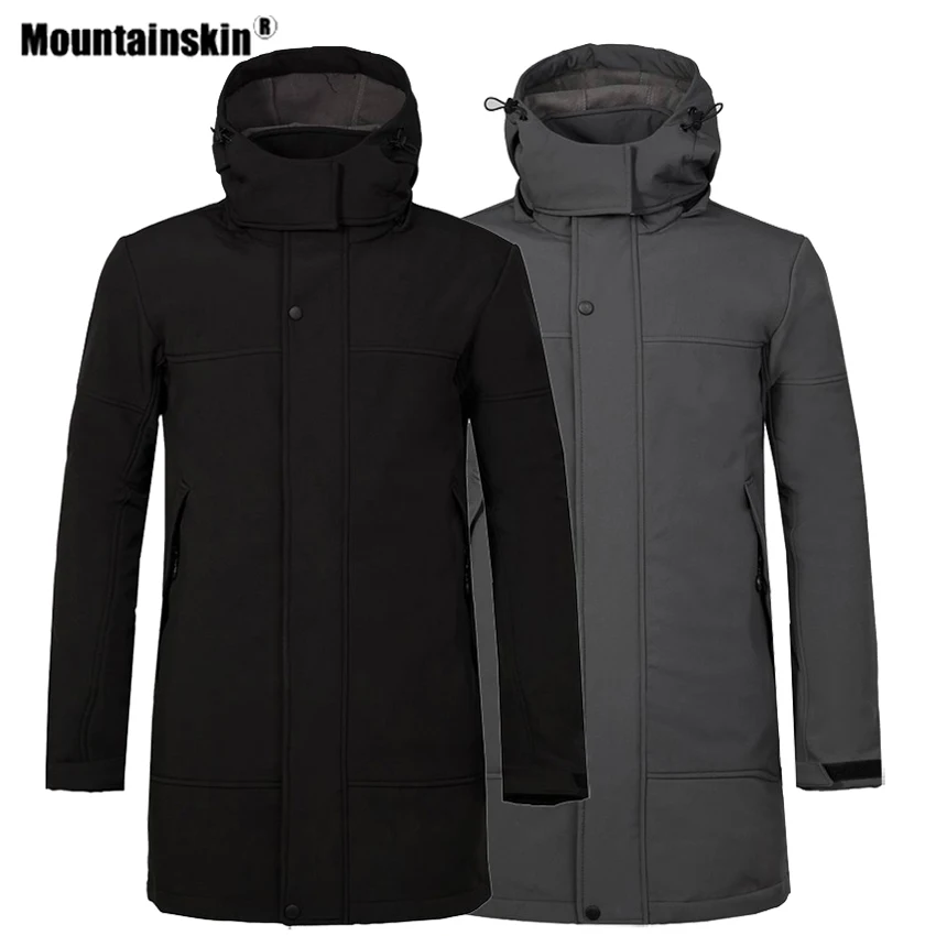 Куртка Mountainskin Мужская Флисовая Длинная ветровка для активного отдыха походов