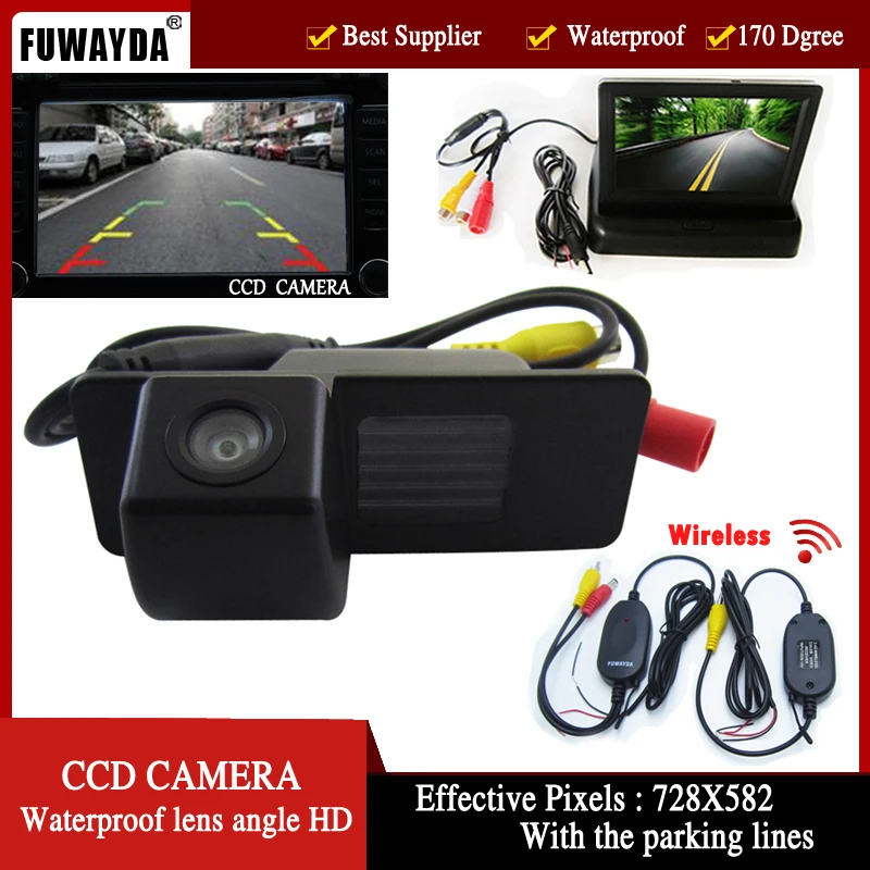 

Автомобильная камера заднего вида FUWAYDA, беспроводная, CCD, для Chevrolet Aveo Trailblazer Opel Mokka Cadillas SRX CTSwith 4,3 дюймовый складной монитор