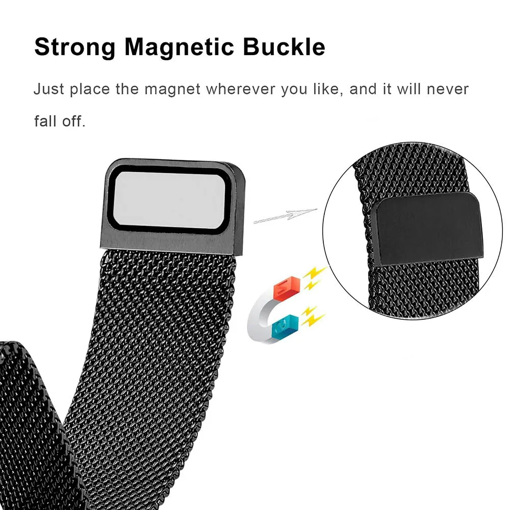 Ремешок для часов Band Milanese Loop для samsung Galaxy Watch Active/Active 2 40 мм 44 мм SM-R500 магнитный ремешок из нержавеющей стали