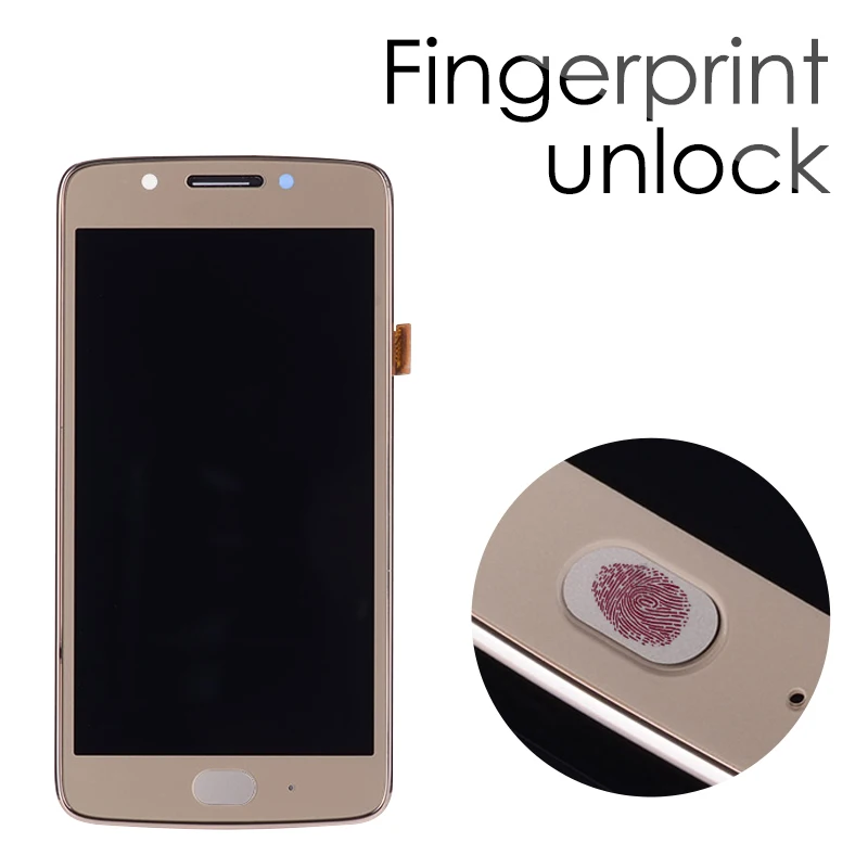 ЖК дисплей для Motorola Moto G5 XT1672 XT1676 сенсорный экран с дигитайзером и рамкой MOTO сборки