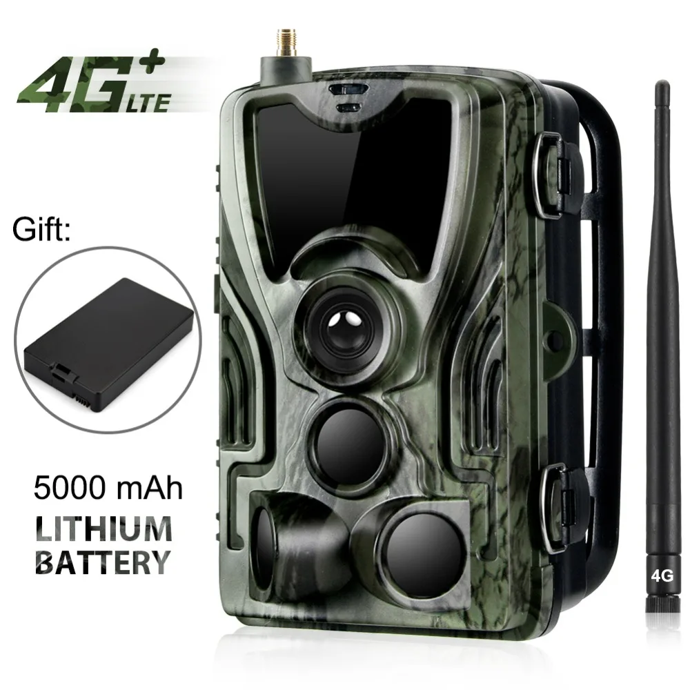 

HC-801LTE 4G Hunting Camera 16MP 64GB Trail Camera IP65 Photo Traps 0.3s Wild Camera With A 5000Mah Lithium Battery for a gift