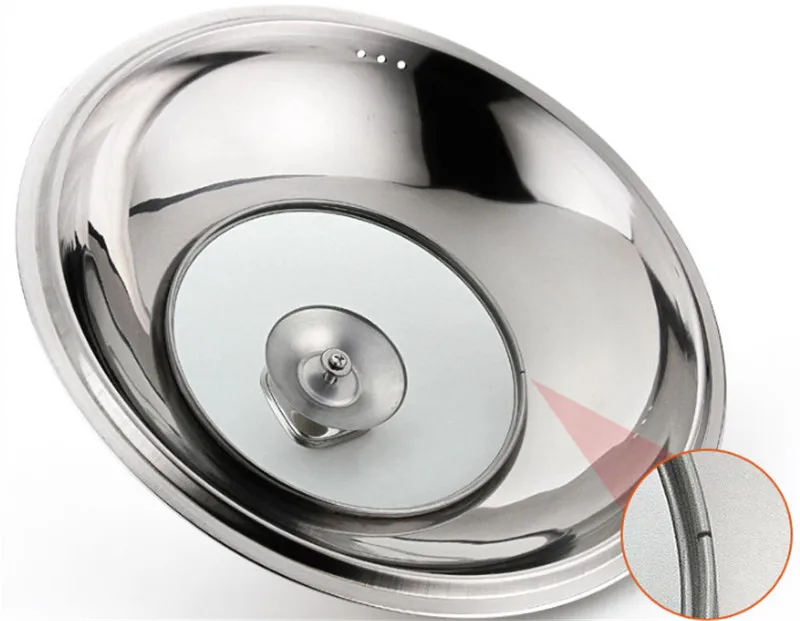 Универсальная крышка для кастрюли видимая из нержавеющей стали сковороды
