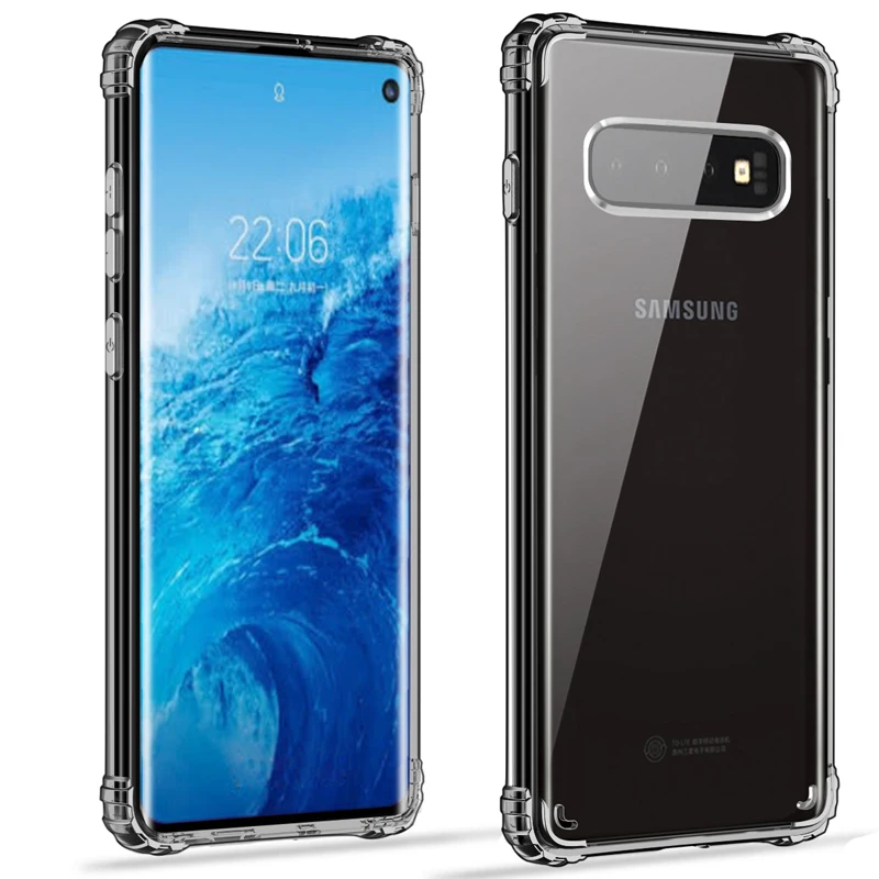 Прозрачный чехол для Samsung Galaxy S10 тонкий ударопрочный акриловый из ТПУ задней