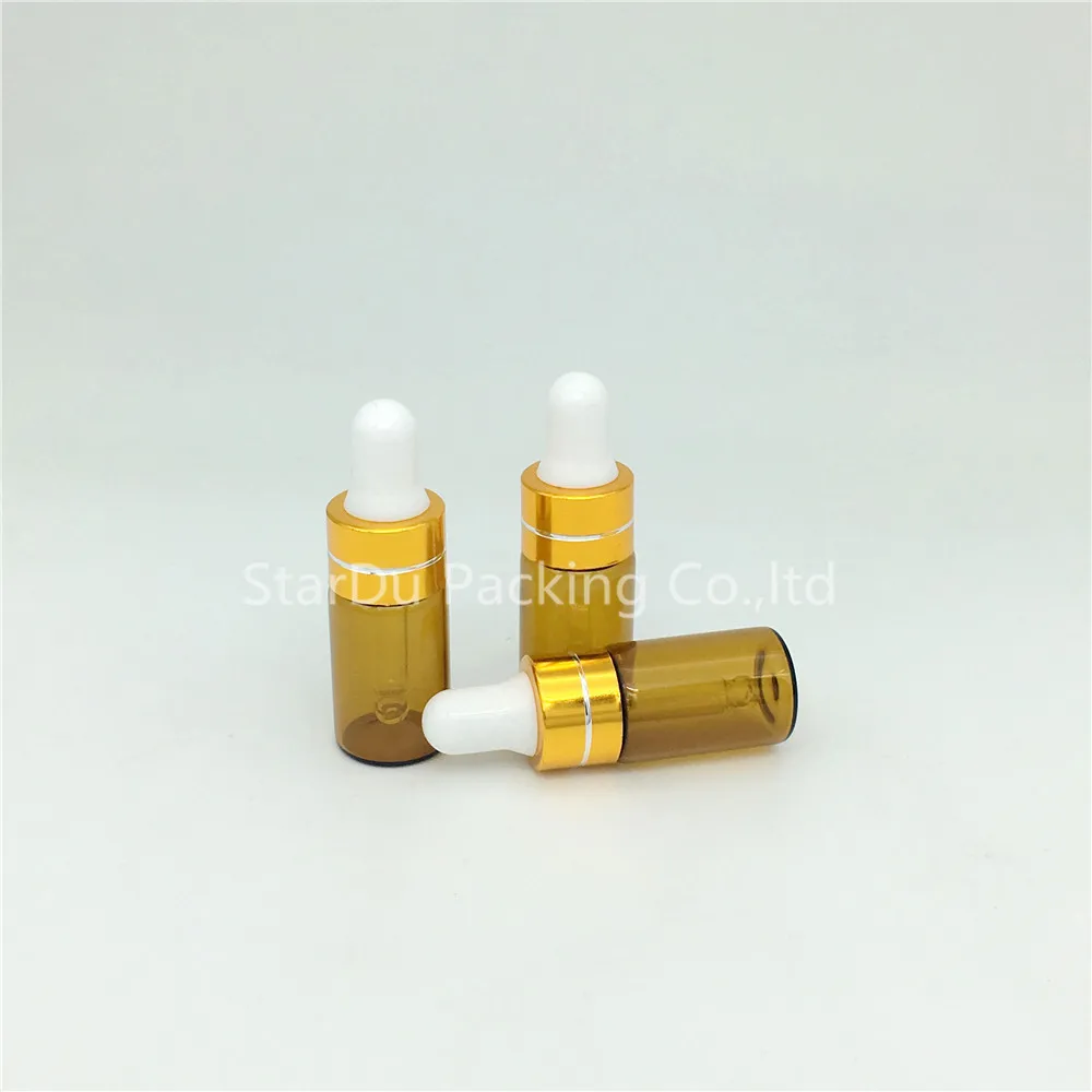 

500 шт. 3 мл маленькая бутылочка-капельница из янтарного стекла 3 куб. См мини стеклянная бутылочка с пипеткой, стеклянная бутылка высокого кач...