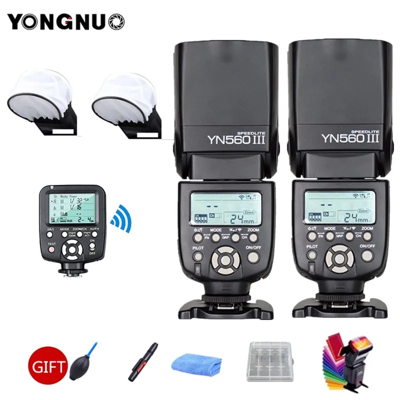 3 шт. YONGNUO YN560III YN560 III Вспышка Speedlite Универсальная беспроводная + фототриггер для