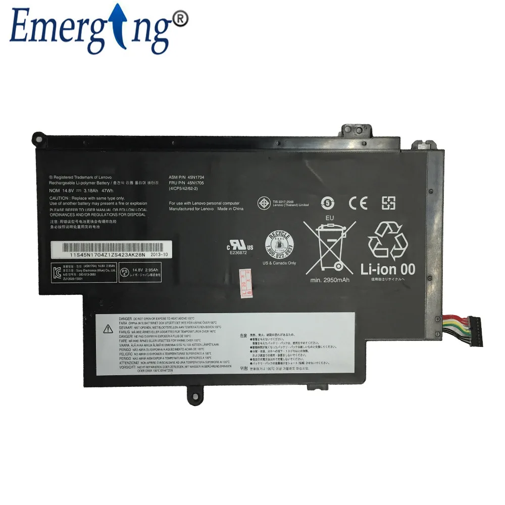 Новый оригинальный аккумулятор для ноутбука Lenovo Thinkpad 14 8 YOGA S1 45N1704 45N1707 45N1705 12 5 в 47