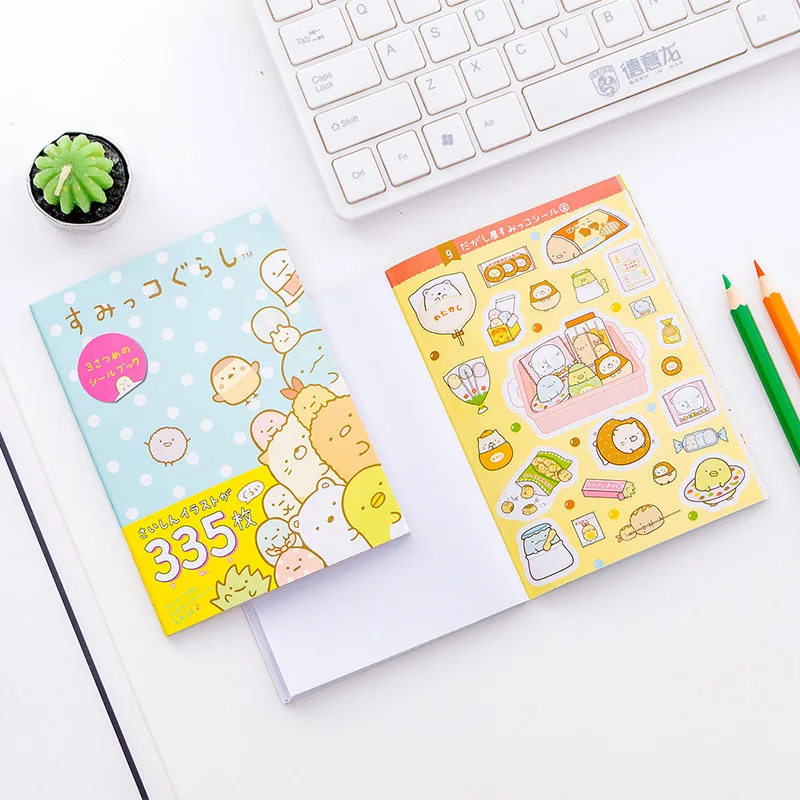 335 шт./упак. японский Стиль Sumikko Gurashi Книжная Полка Декоративные наклейки из бумаги васи Скрапбукинг ярлыком Дневник стикеры для альбомов