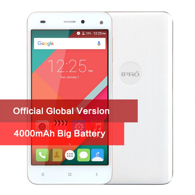 Глобальная версия 4000 мАч ipro более 5.0 3G Смартфон Android 5.1 дюймов 4 ядра 1 г + 8