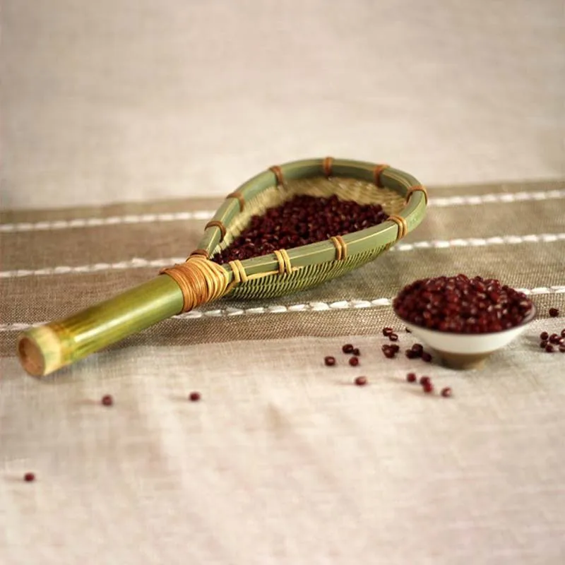 Бамбуковая плетеная дуршлаг натуральная ручная работа фильтрованная ложка для