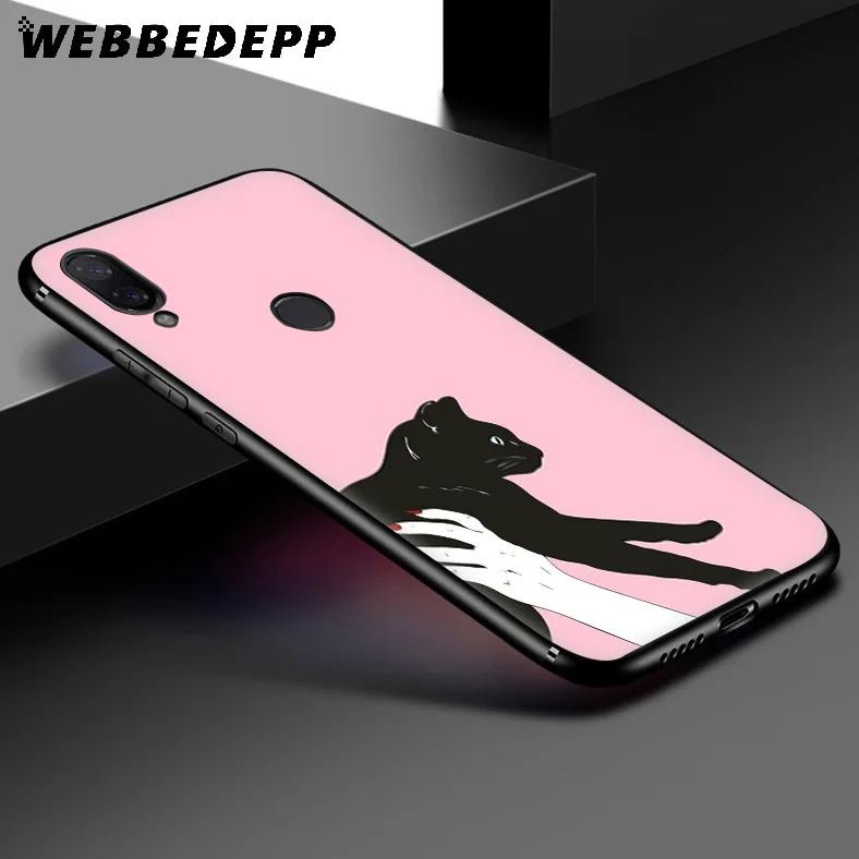 WEBBEDEPP Blue Eyes in Black Cat Soft Case for Xiaomi Redmi K20 7A 4A 4X 5 5A 6 6A S2 Note 8 4 7 Pro Plus Prime |