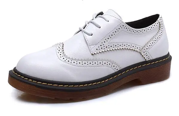 Женские ботинки-броги на толстой подошве со шнуровкой sapatos feminina женская обувь
