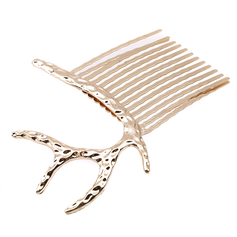1PC Half Moon Antler Silver Gold Bangs Hair Comb Headwear Accessories | Красота и здоровье