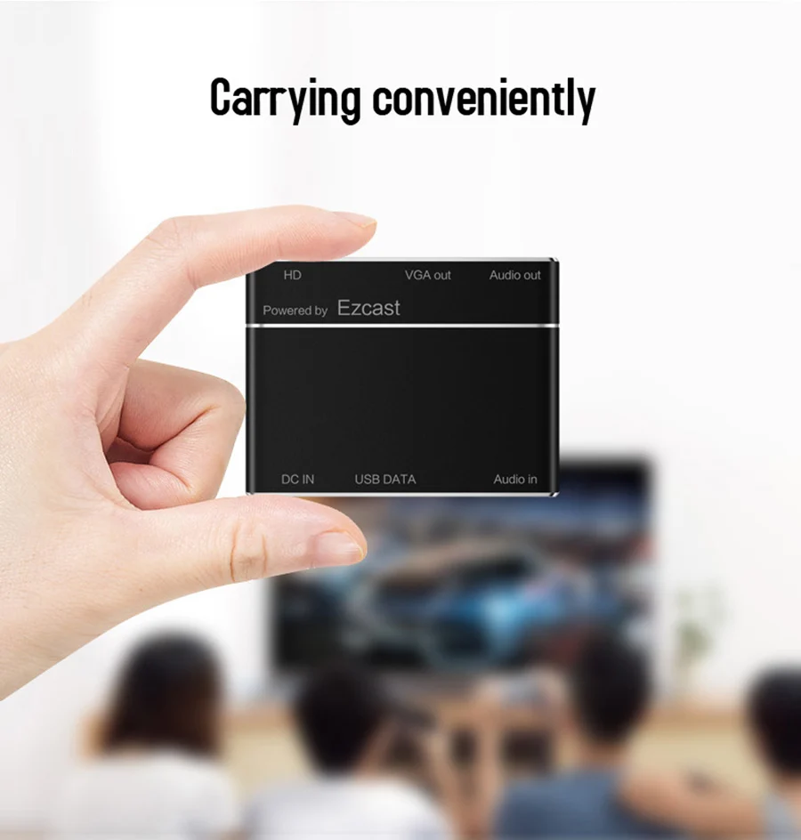 EZCast 1080p ТВ ключ HDMI/VGA+ аудио конвертер Цифровой AV адаптер 3 в 1 USB для HD дисплей медиаплеер VS Miracast