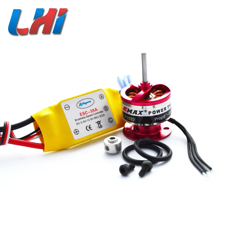 Бесщеточный Дрон 2 шт. 30A мотор ESC Регулятор скорости+ EMAX 1200KV мотор для квадрокоптера - Цвет: package 3