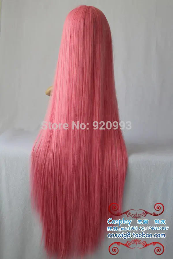 WQ и Оптовая &amp&gt&gt&gt&gt Новый розовый длинные прямые Косплей ПОЛНЫЙ ПАРИК 100 см |