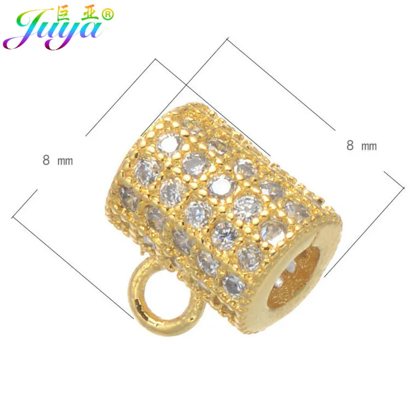 Juya DIY ювелирные изделия перлы проложить Циркон большое отверстие Кристалл залог