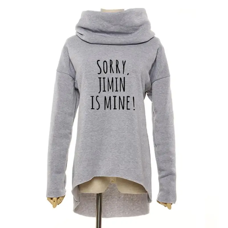 Новинка, модные толстовки с принтом "SORRY JIMIN IS MINE", топы, толстовки с капюшоном, женские повседневные толстовки с длинным рукавом, осенняя Женская толстовка с рисунком