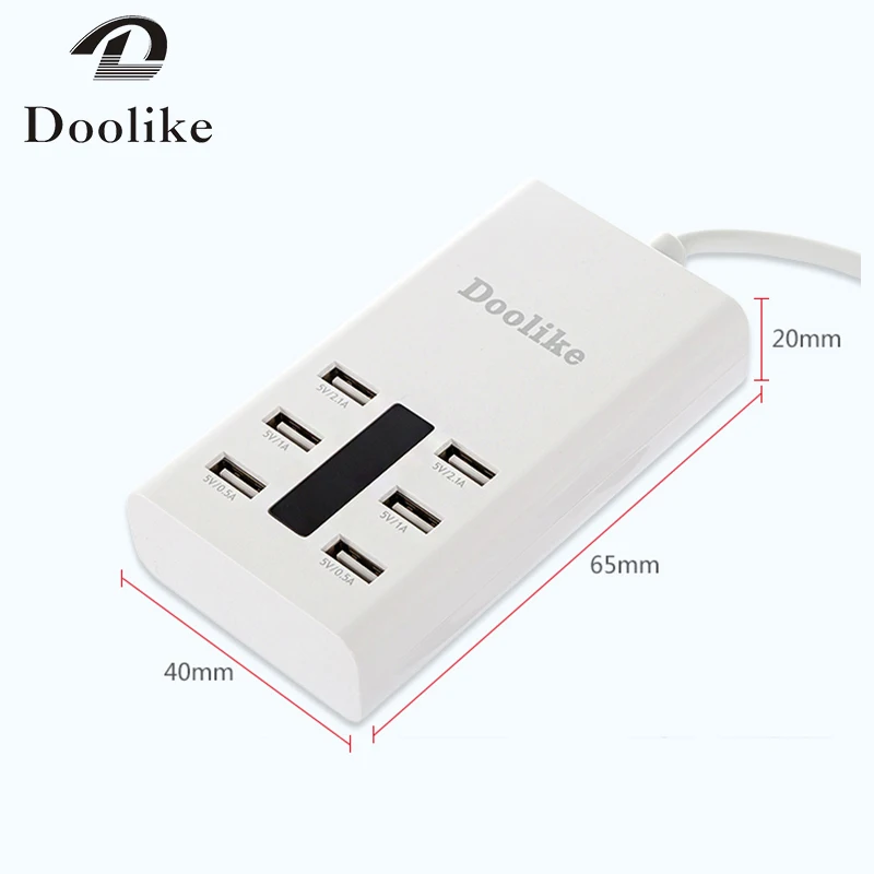 Высокоскоростной разветвитель зарядного устройства с 6 USB-портами универсальное