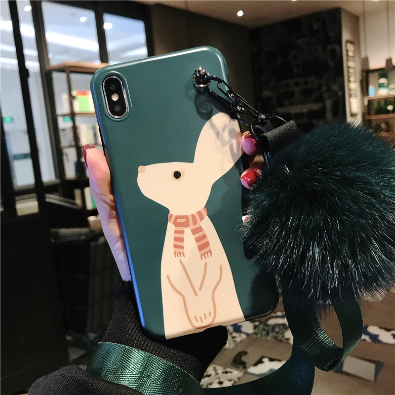 Чехол для iphone XS max Rabbit милый мягкий зеленый чехол 8plus 8 X XR 6s 6sp 7 7P с мультяшным