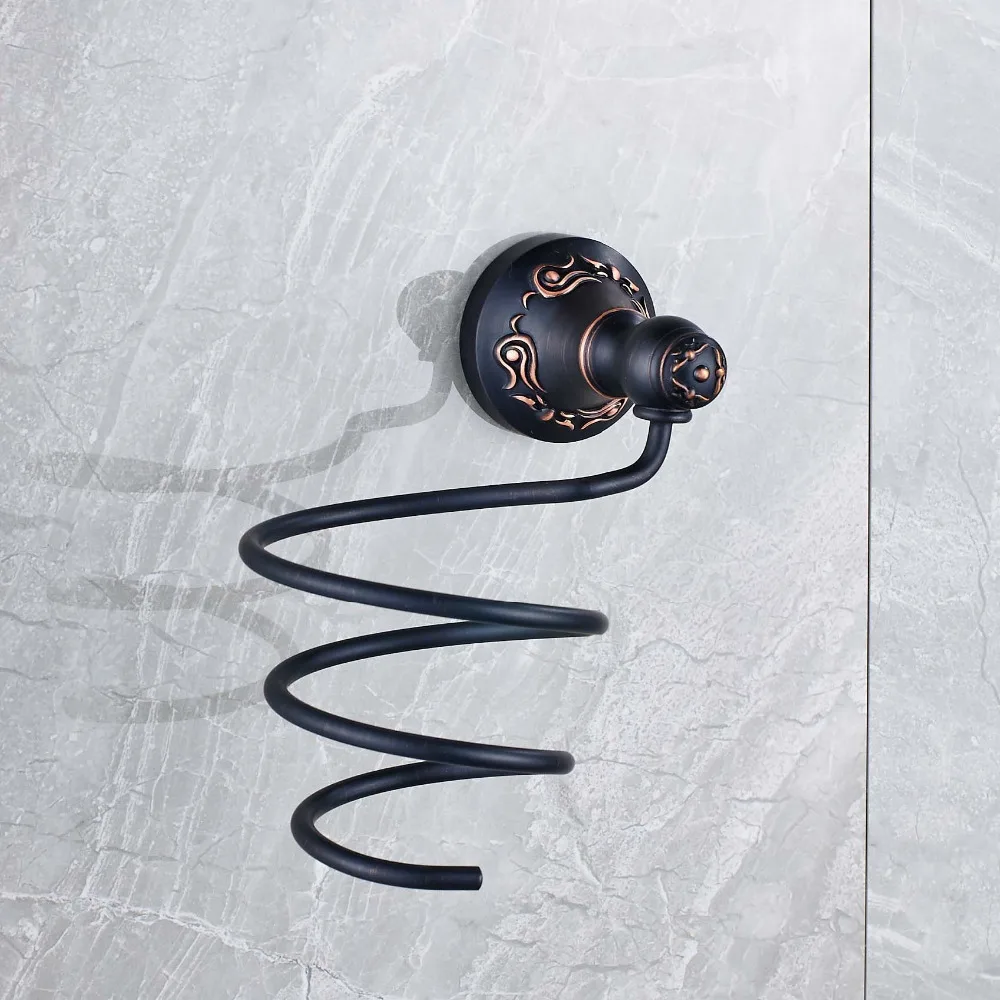 Новый Европейский стильный держатель фена для ванной комнаты бронзовая