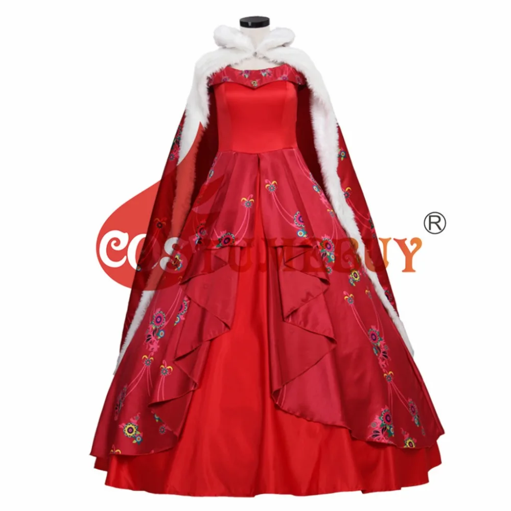 Costumebuy Elena of Avalor принцесса Елена Косплей Костюм женский бальный наряд с накидкой disfraz Mujer вечерние изготовленный на заказ костюм для Хэллоуина