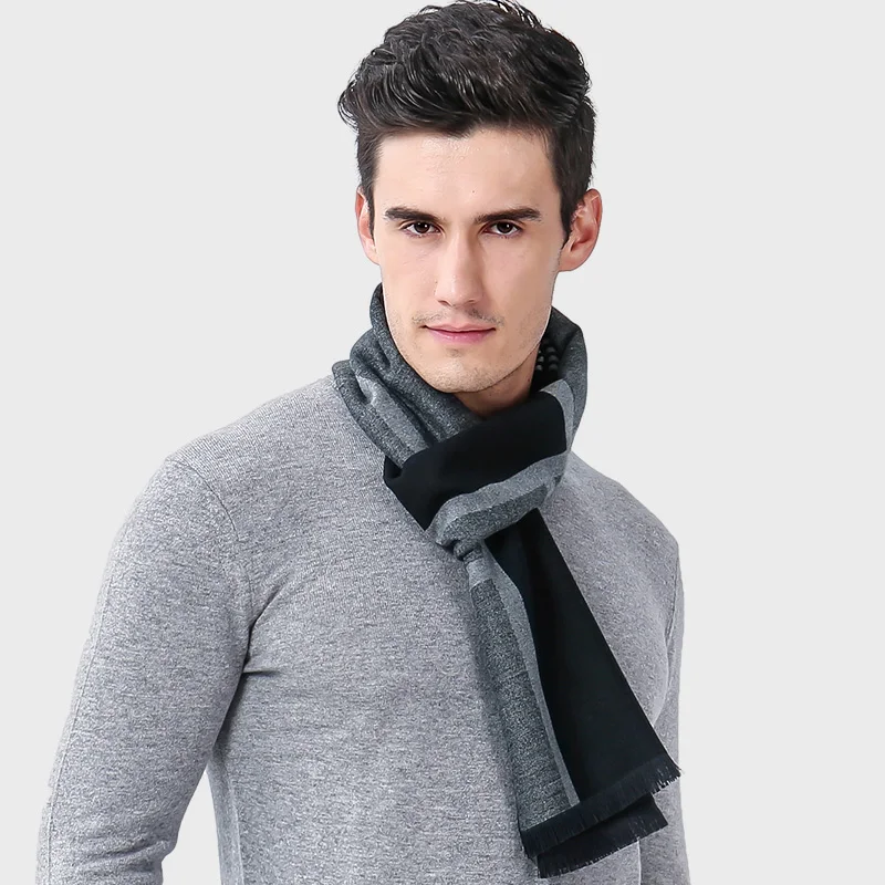 Cymenwang New Designer Scarf 2017 Fashion Long Size Male Wool Warmer Shawls Winter Scarves Casual Business Bandana Tassel |