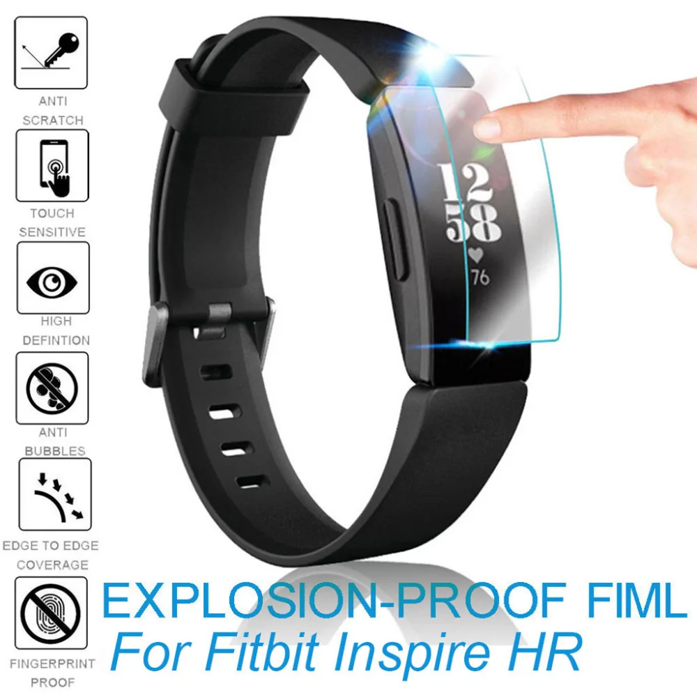 3/5PCS Explosion-proof Transparent Pet Screen Protector Film ForFitbit Inspire Watch PET Automatic Bonding 40MR26 | Электроника
