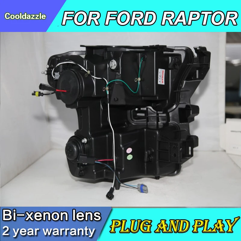 Для FORD для Raptor 2015 2016 2017 головной светильник фара черный Цвет Передний фонарь с